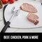 Heavy Duty Meat Tenderizer Hammer, Dual Side Kitchen Mallet, Comfortable Grip Handle, Maximize Food Flavor, Spiked Side Tenderizes, Smooth Flattens Steak, Beef, Commercial Grade, Black